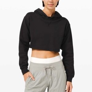 Lululemon All Yours Black Cropped Hoodie Size 4